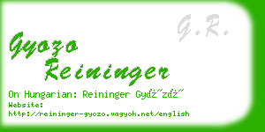 gyozo reininger business card